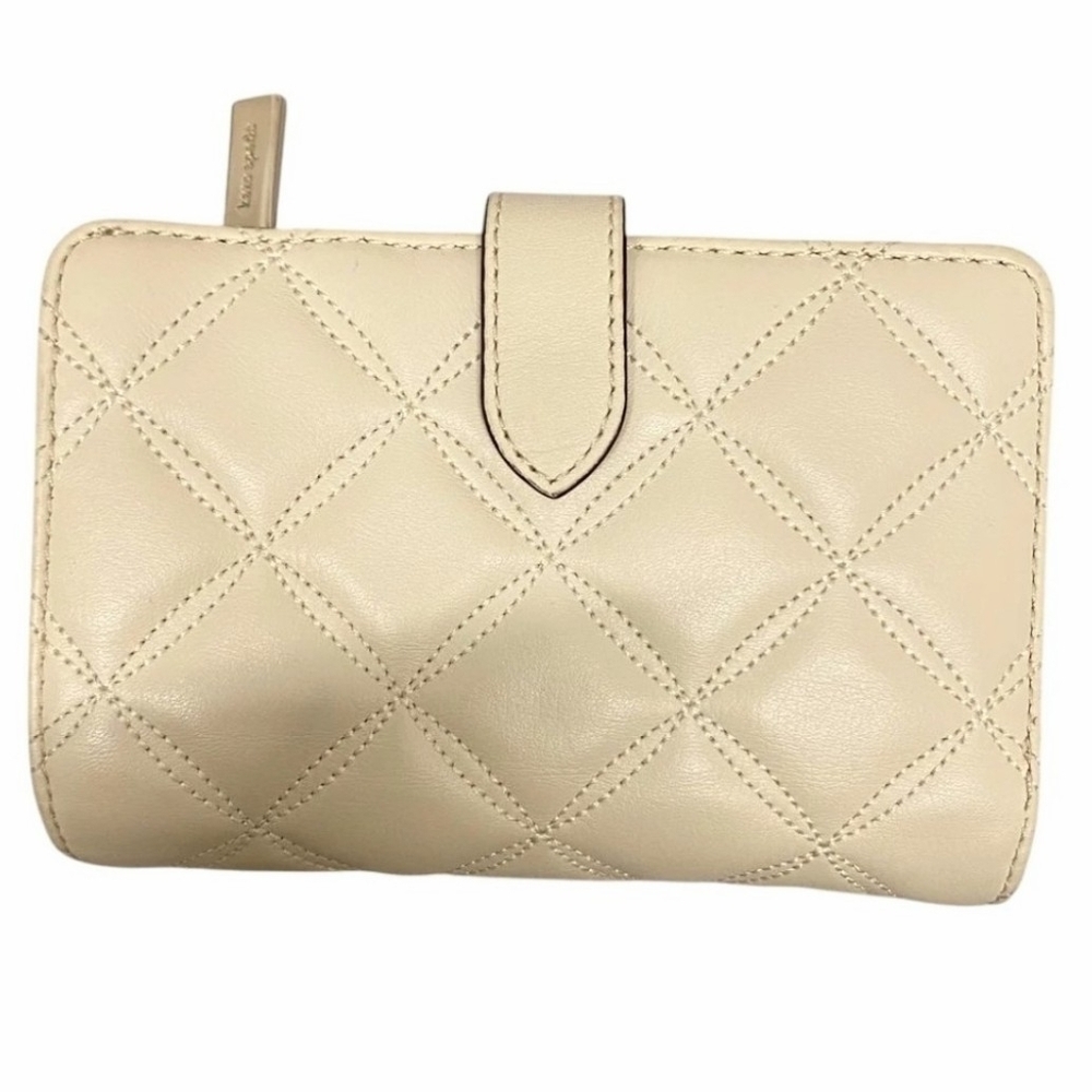 Kate spade Quilted Cream Leather Zip Wallet - Picture 2 of 6